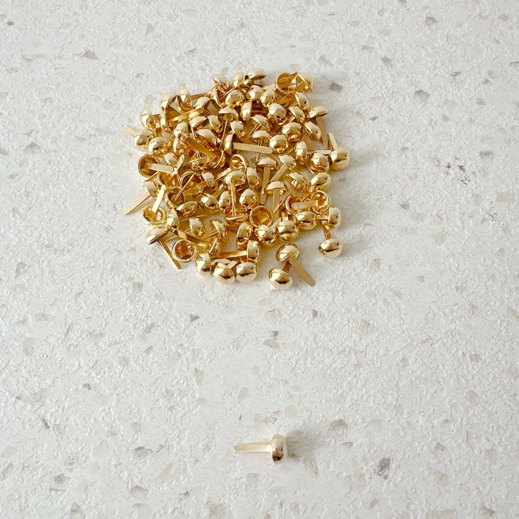 Jual 50pcs 100pcs Paku Belah Besi Pengikat Kertas Gold Silver / Paper ...