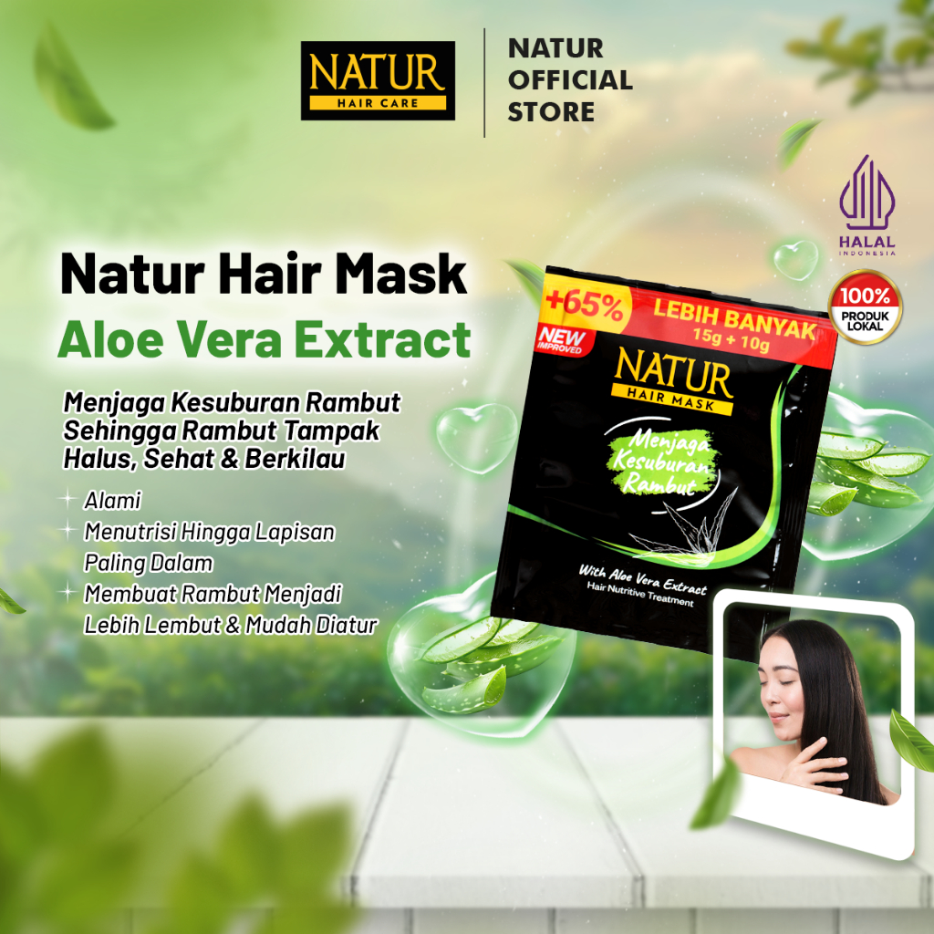 Aloe Vera Hair Mask 15ml + 50% Extra Nutritive Treatment for Damaged Hair