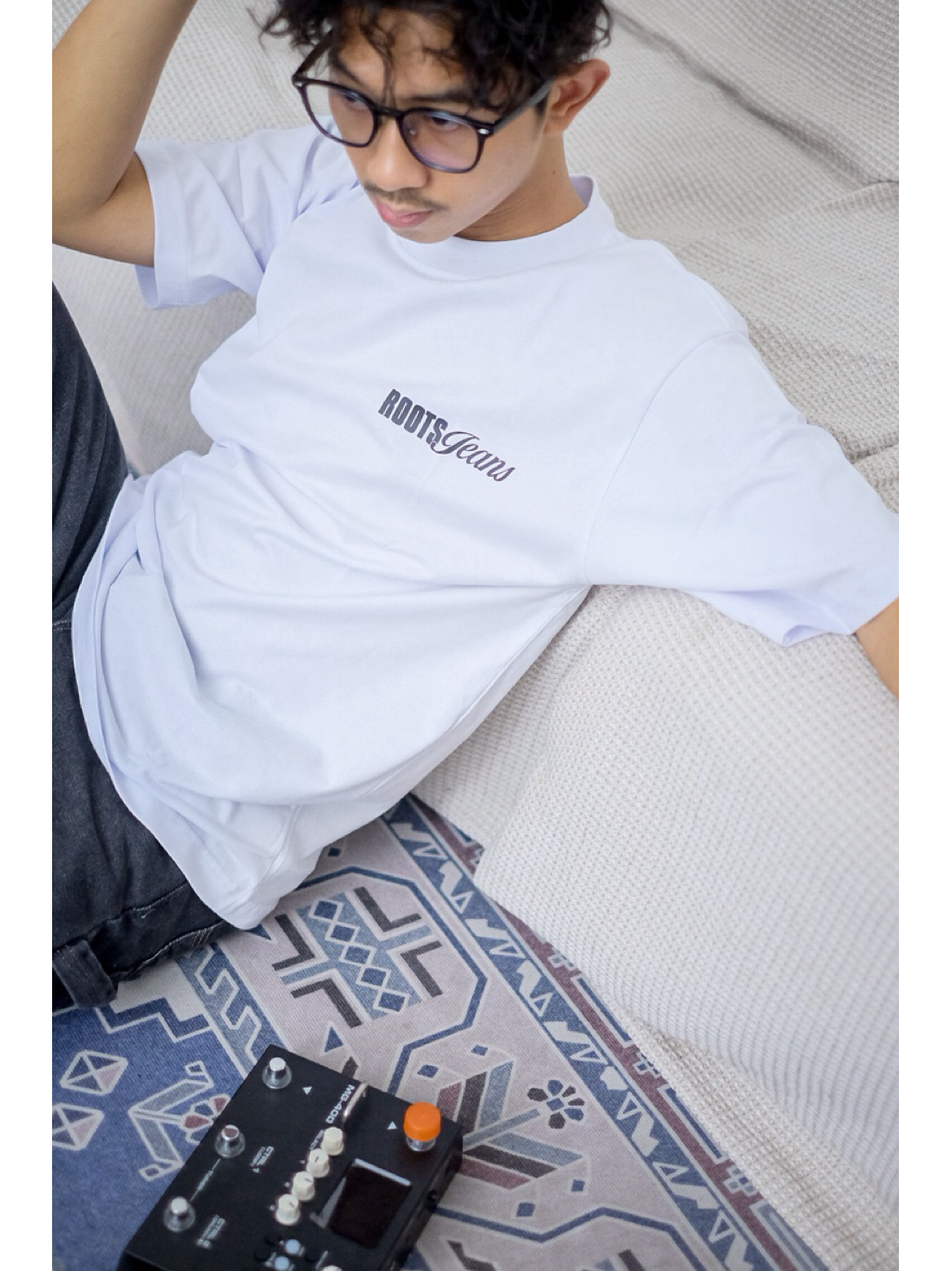 Jual ROOTSJEANS Angular Oversized Shirt Relaxed Fit White - T-Shirt ...