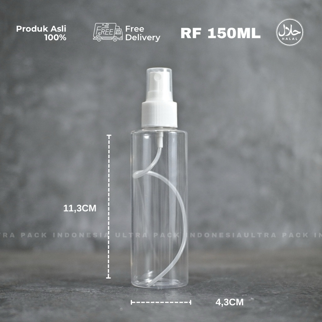 Jual Kemasan Botol Mist Spray Isi Ulang - BOTOL PET RF 150ML CLEAR ...