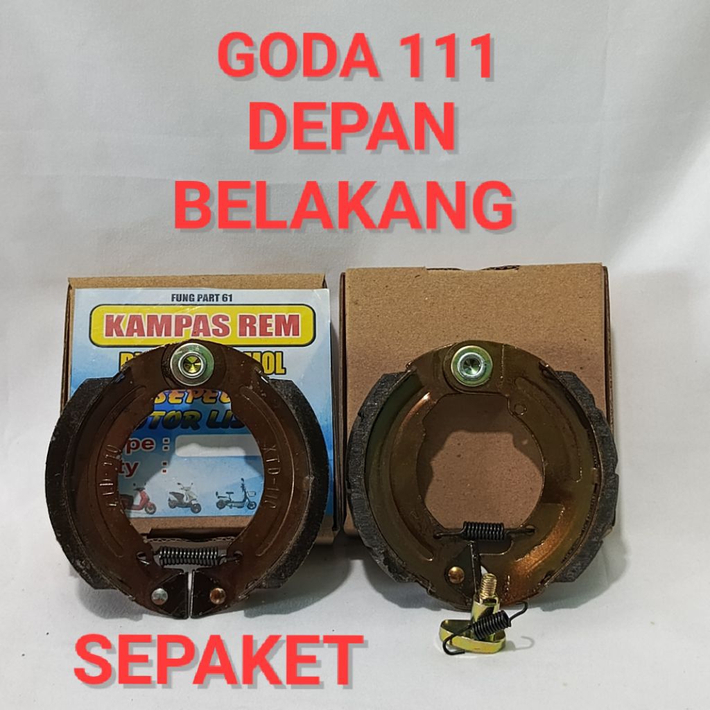 Jual KAMPAS REM DEPAN BELAKANG GODA 111/KAMPAS REM SEPEDA LISTRIK GODA ...