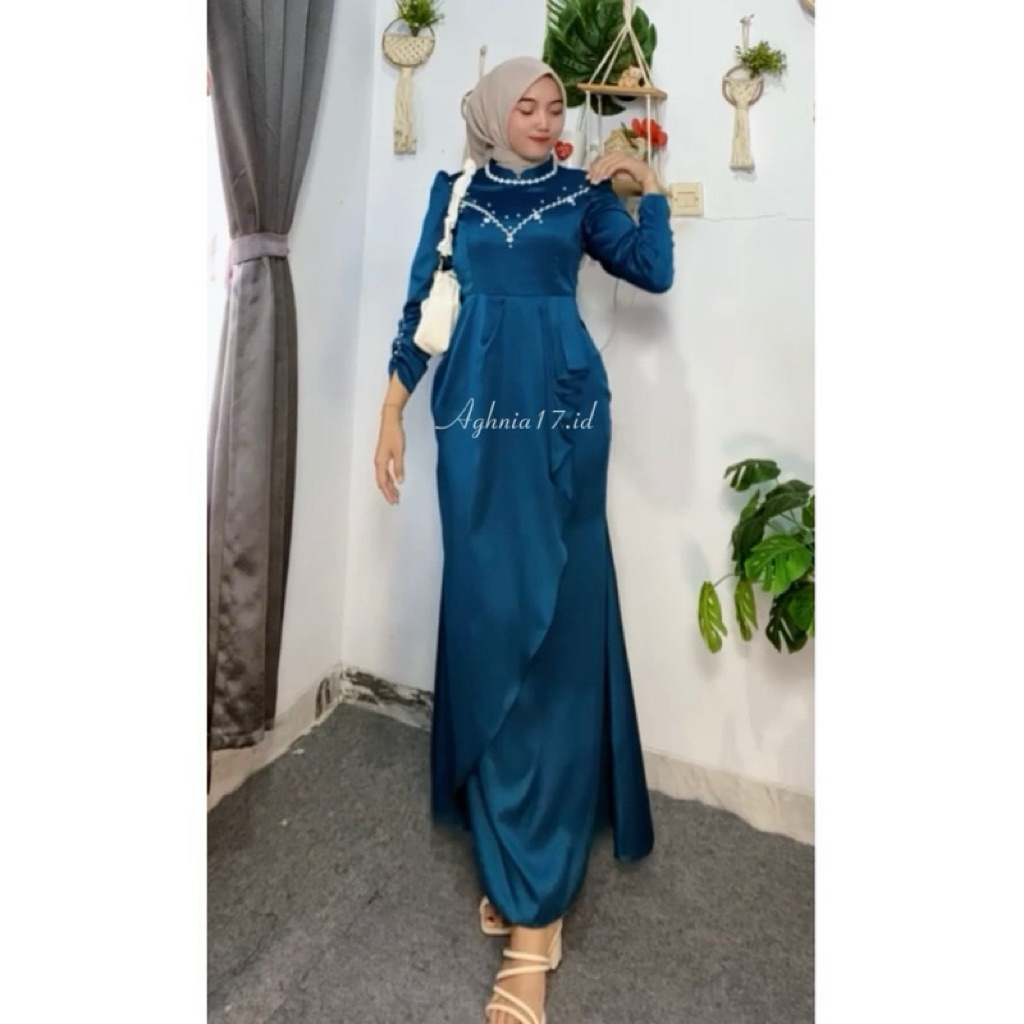 Jual BESTSELLER! Khusus Jumbo Rashiqa Dress Elegan Slim Fit – Gaun ...