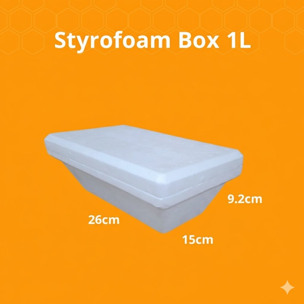 Jual STYROFOAM BOX 1 Liter Tanpa Lapisan Mika / CoolerBox / Frozen Box ...