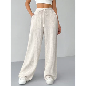 Kulot Linen Nyaman Pinggang Full Karet Celana Kulot Linen Premium