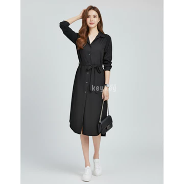 Key 0106 Dress ANASTASIA Size XL Wolfis Premium Dress Wanita Maxi Casual Hijabers Friendly