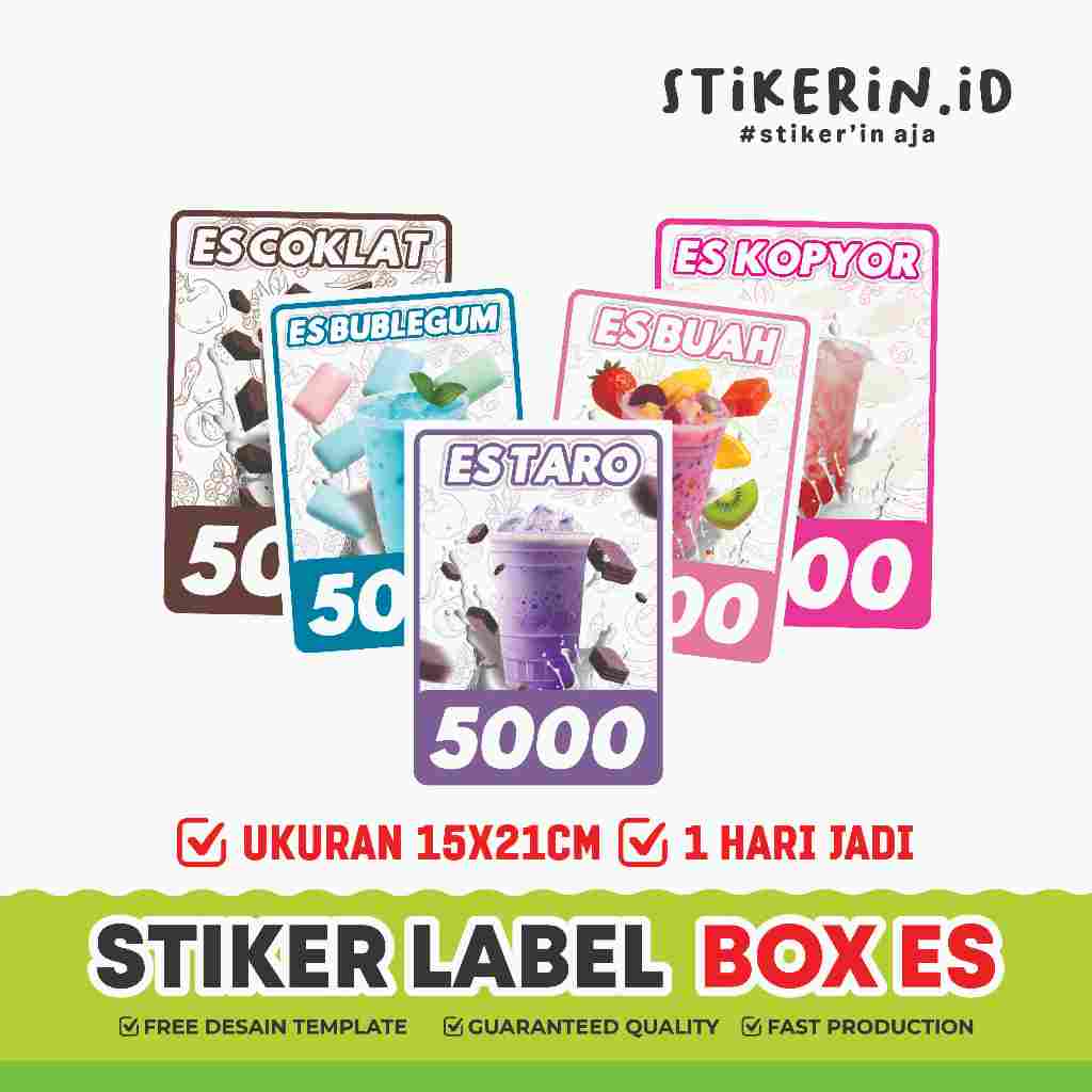Jual Stiker Label Box Es, Bahan Waterprof, Tinta Anti Luntur | Shopee ...