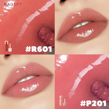 MAGEFY 2 IN 1 Glossy Lipstick Set Waterproof Long Lasting Silk Riasan Bibir Velvet Lip Gloss