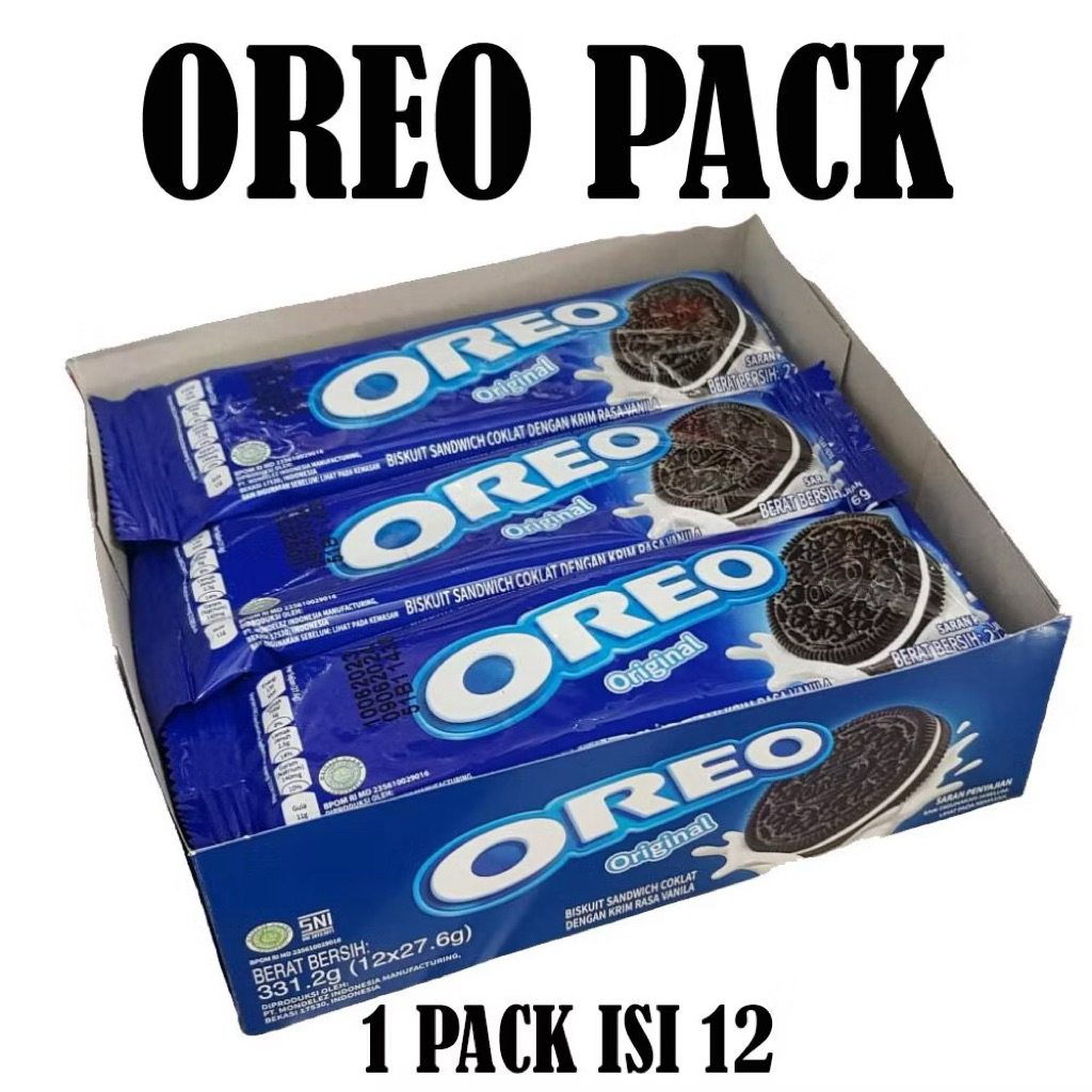 Jual OREO ORIGINAL CHOCOLATE CREME (12 x 27.6 GR) / BISKUIT SANDWICH ...