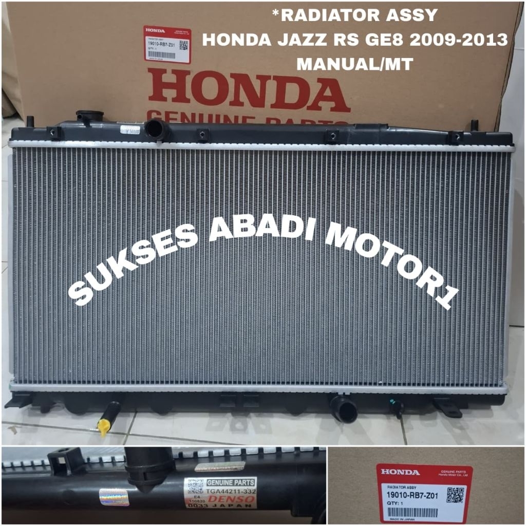 Jual RADIATOR ASSY HONDA JAZZ RS GE8 MANUAL 2008-2014 ORIGINAL DENSO ...