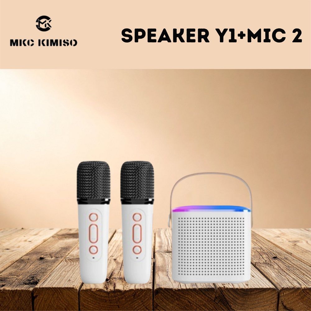 Jual SPEAKER Y1+ MIC 2 Karaoke Bluetooth Mini 1/2 Mic Wireless Portable ...