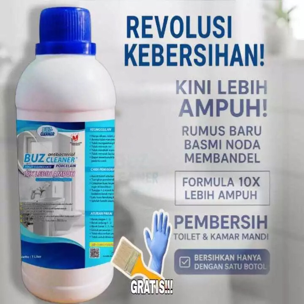 Jual BUZ CLEANER PORCELAIN PEMBERSIH TOILET Kerak Noda Keramik Kamar ...