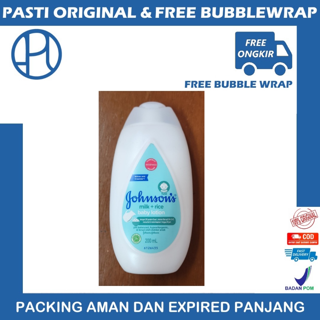 Jual JOHNSON'S BABY LOTION MILK + RICE 200ML BOTOL JOHNSONS JOHNSON ' S ...