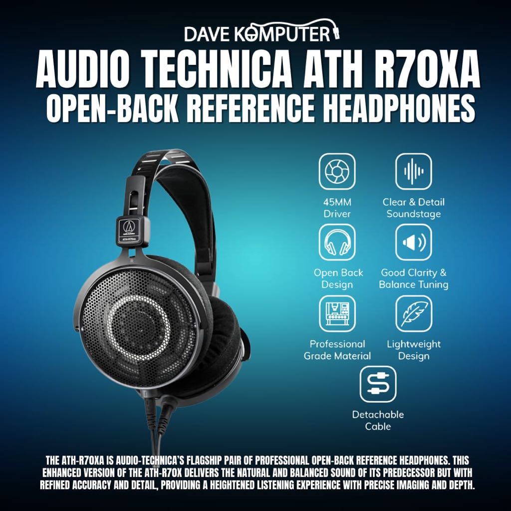 Jual Audio Technica ATH R70xa Open-back Reference Headphones | Shopee ...