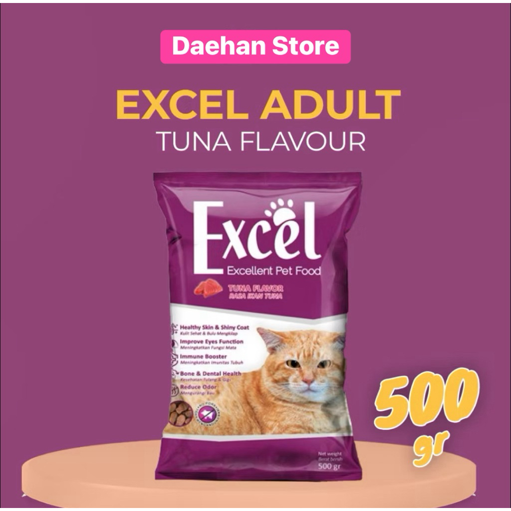 Jual Excel 500 Gram - Excel Makanan Kucing - Excel Ikan Tuna | Shopee ...