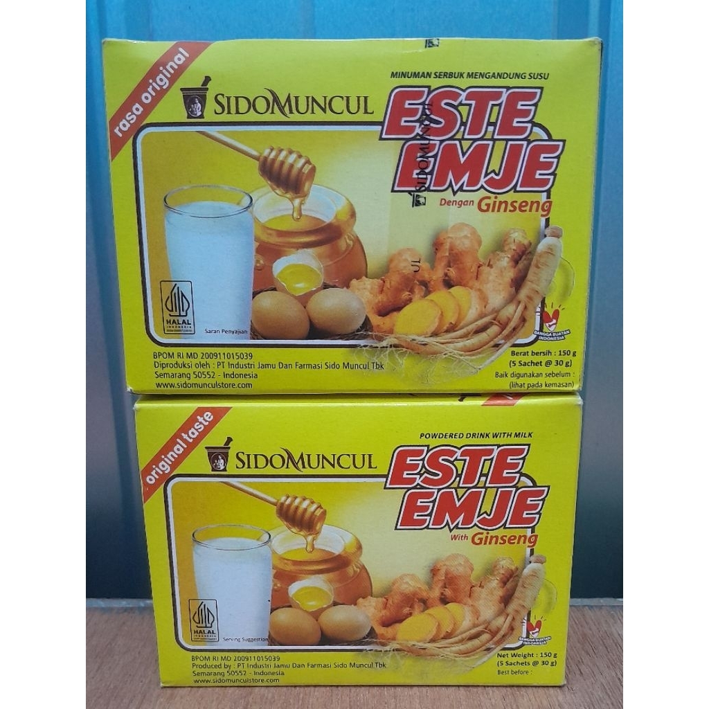 Jual minuman serbuk dengan susu ESTE EMJE dengan gingseng (5 Sachet ...