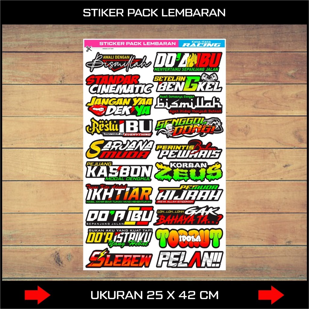 Jual Sticker Stiker kata kata / Lembaran / Pack | Shopee Indonesia