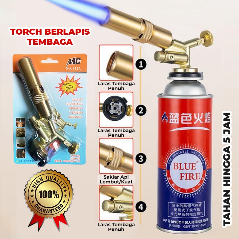Jual Flame Gun Gas Torch Portable Kepala Gas Blow KuninganDual Api ...