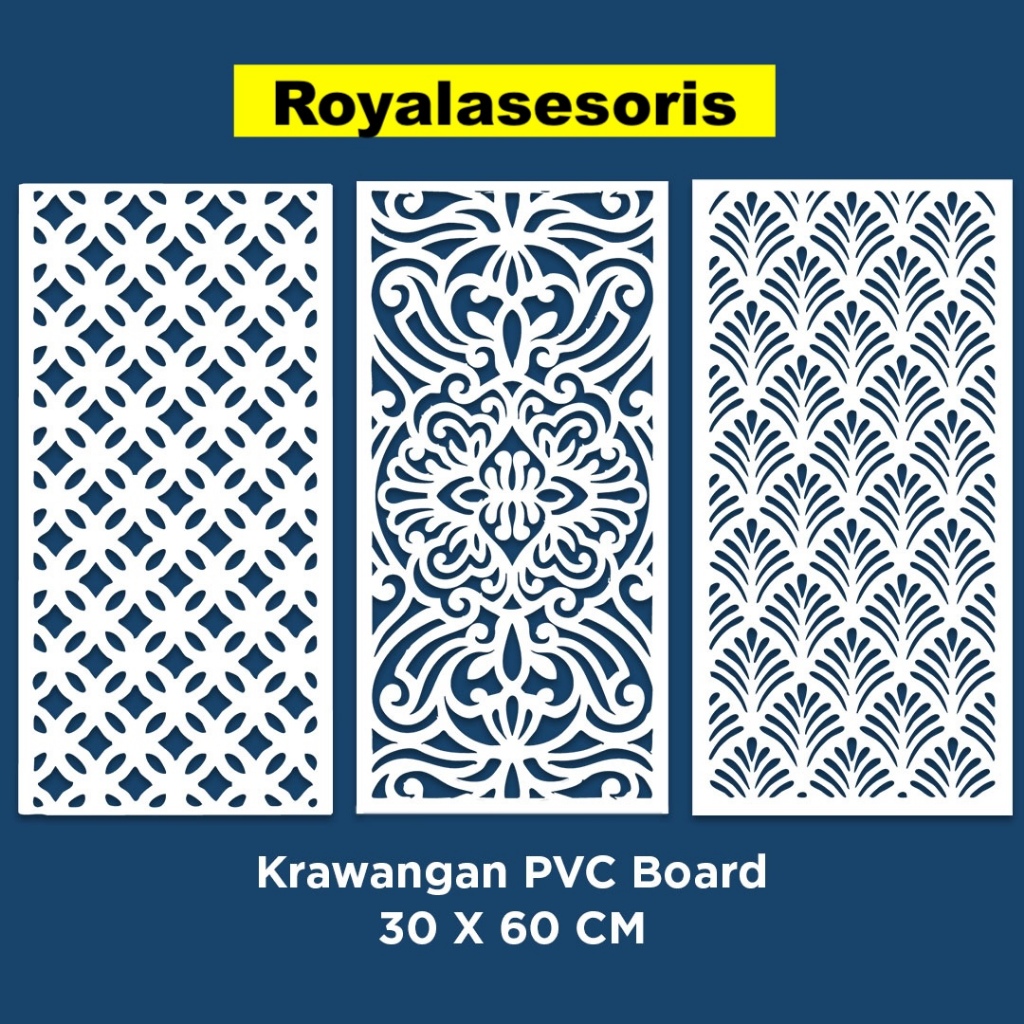 Jual Krawangan PVC Board 30x60cm Tebal 5mm Ornamen krawangan partisi ...