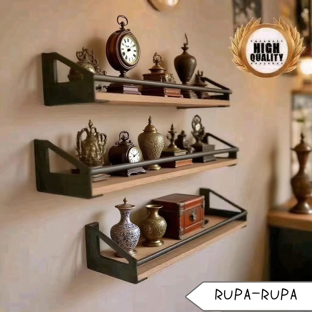 Jual Rak Dinding Minimalis Modern Bahan Besi -Kuat Dan Estetik | Shopee ...