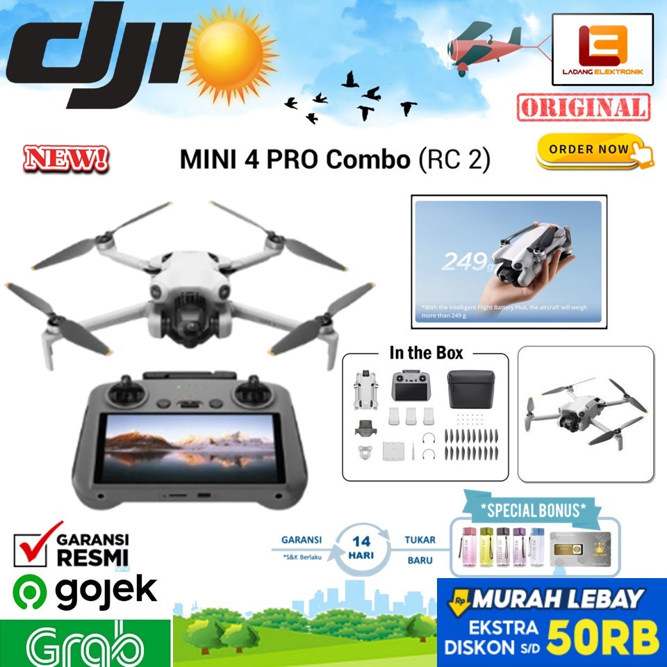 Jual DJI Mini 4 Pro Combo (DJI RC 2) - Camera Drone | Shopee Indonesia