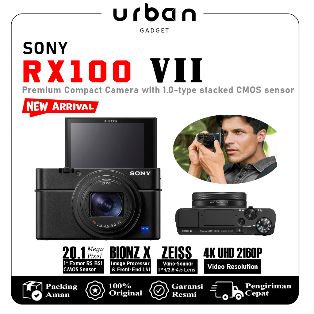 Jual Sony Cyber-Shot DSC-RX100 VII Premium Compact Camera | Sony RX100 ...