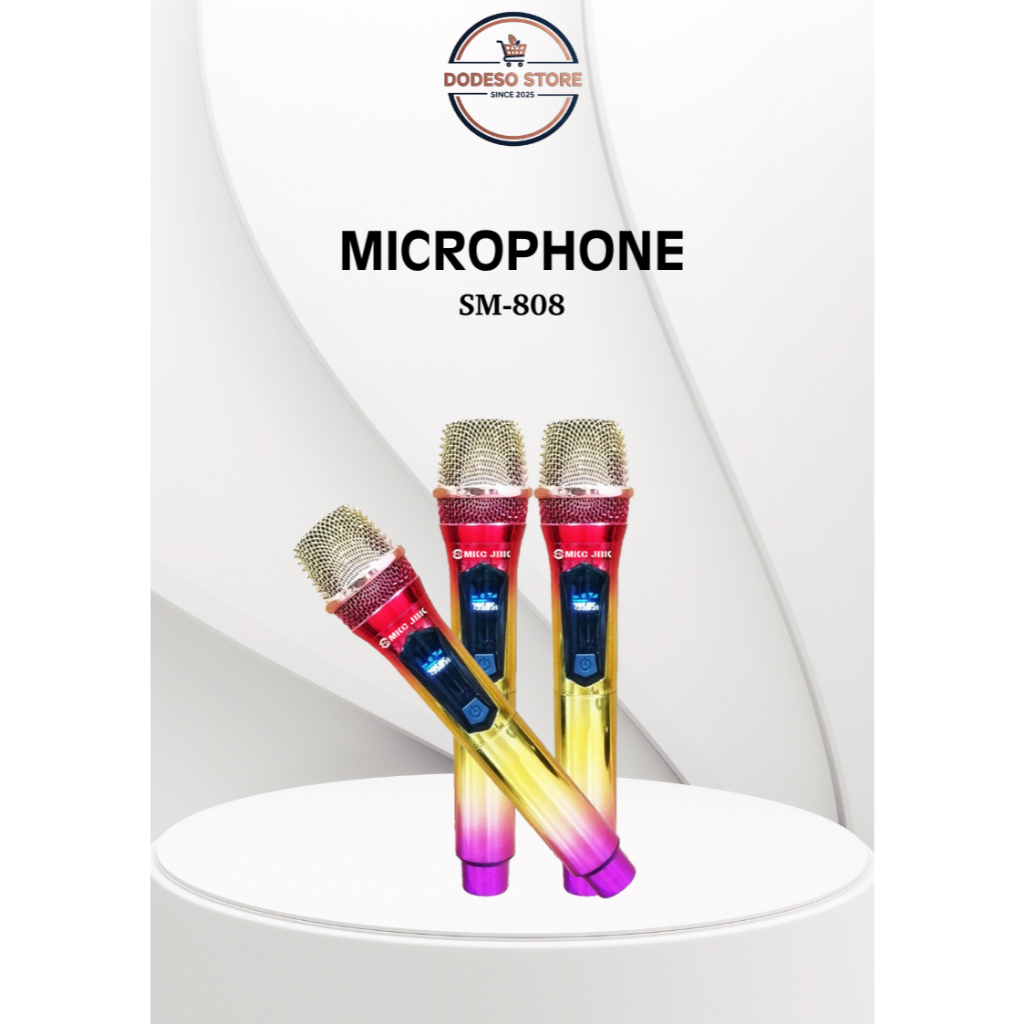 Jual Mic Wireless Profesional Microphone SM808 Microphone Karaoke ...