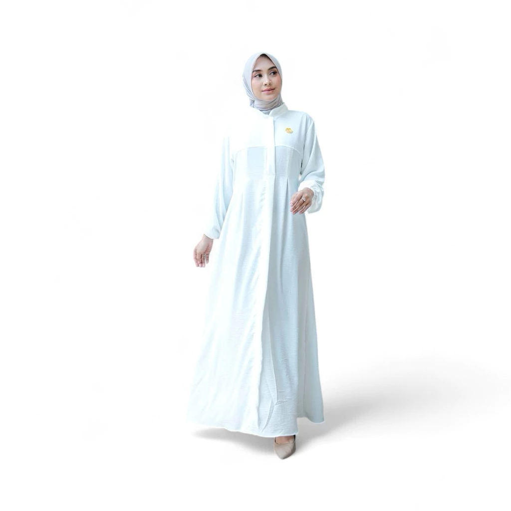 gamis katun adem tidak nerawang Gamis Salwa Dress kekinian mudah dipadukan hijab