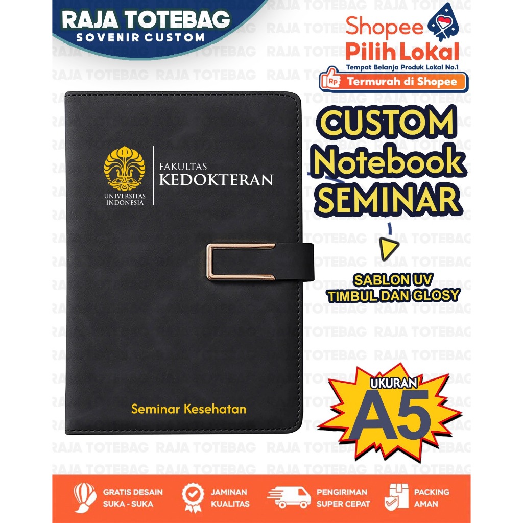 Jual Custom Notebook - Buku Catatan-Custom Sablon UV-Notebook Seminar ...