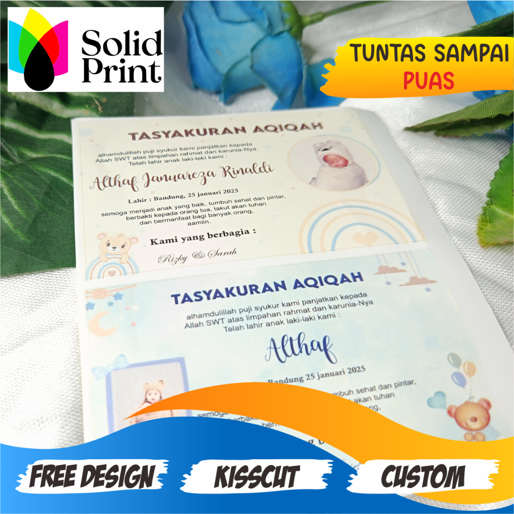 Jual Stiker Label Tasyakuran Aqiqah SolidPrint Sticker Nama Bayi Ucapan ...