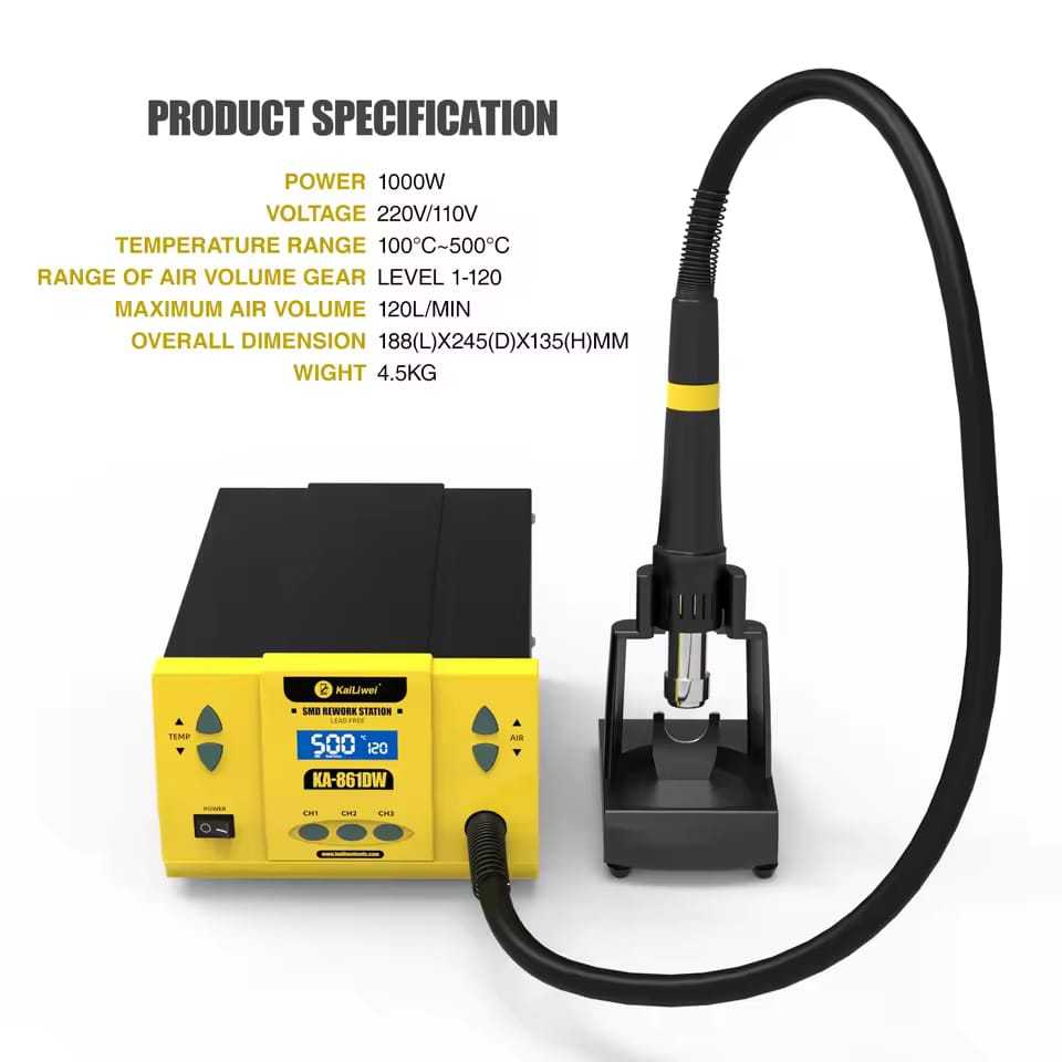Jual BLOWER KAILIWEI 861DW/ BLOWER UAP SOLDER BLOWER PEMANAS HEATGUN ...