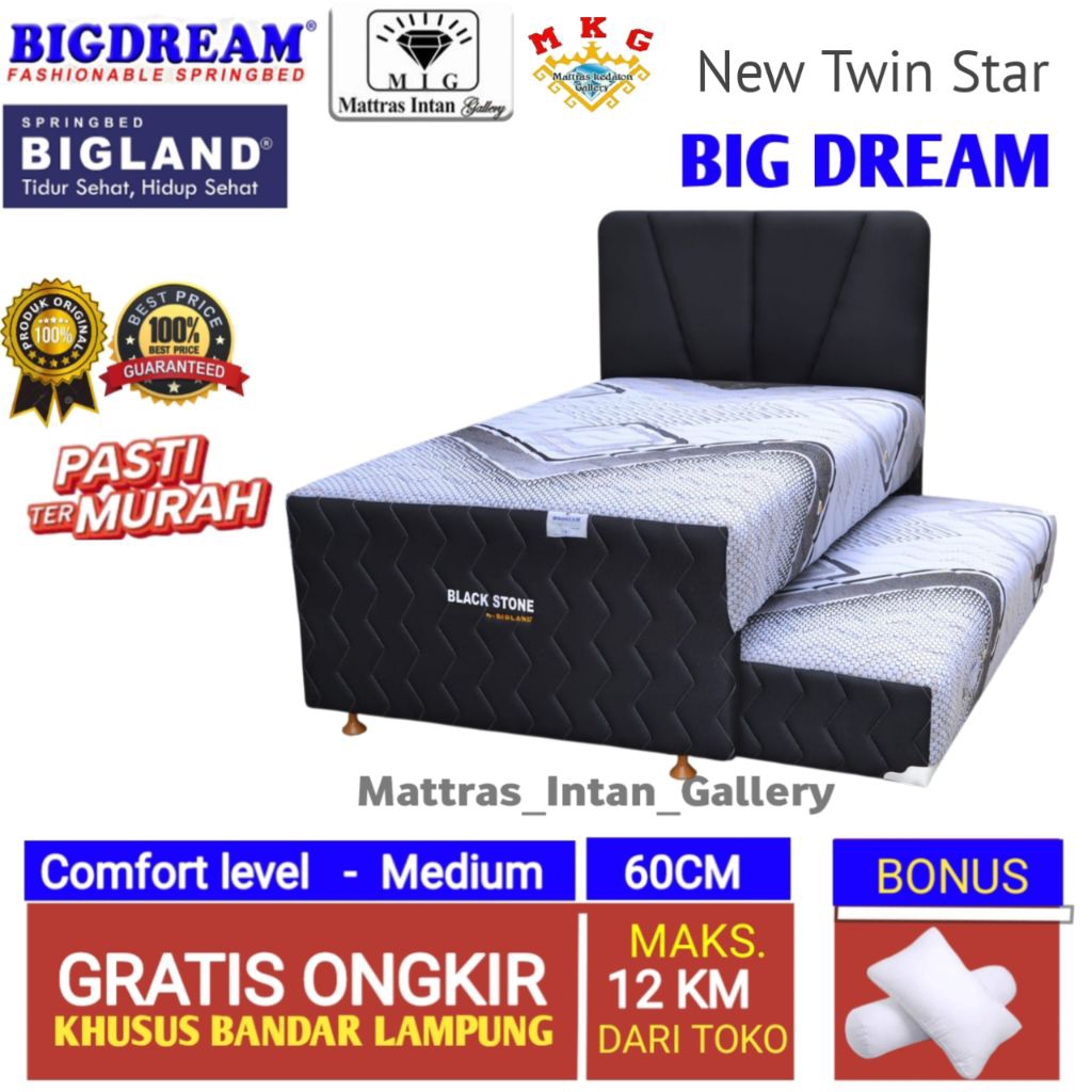 Jual Springbed Sorong bigdream New TwinStar 2in1 UK 120 - kasur Sorong ...
