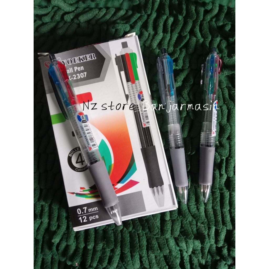 Jual pulpen 4warna youker 0.7mm (1pcs) | Shopee Indonesia