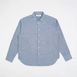 Schouten Oversize Stripe Long Sleeve Soft Blue - Kemeja Oversize Salur