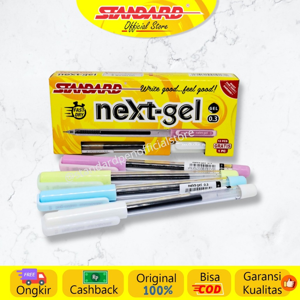 Standard - Pulpen Next Gel 0.3 ( Alat Tulis / Pen / Ballpoint / Pena ) (5)