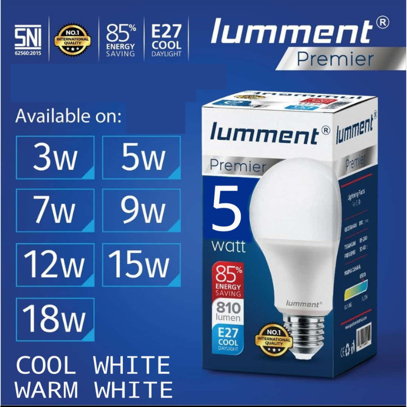 Jual LAMPU LED 3W 5W 7W 9W 12W 15W 18W 23 WATT BOHLAM BULB E27 PUTIH ...