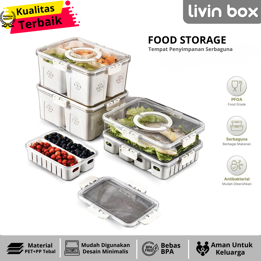 Jual LIVINBOX Food Container Wadah Penyimpanan Makanan Food Grade ...