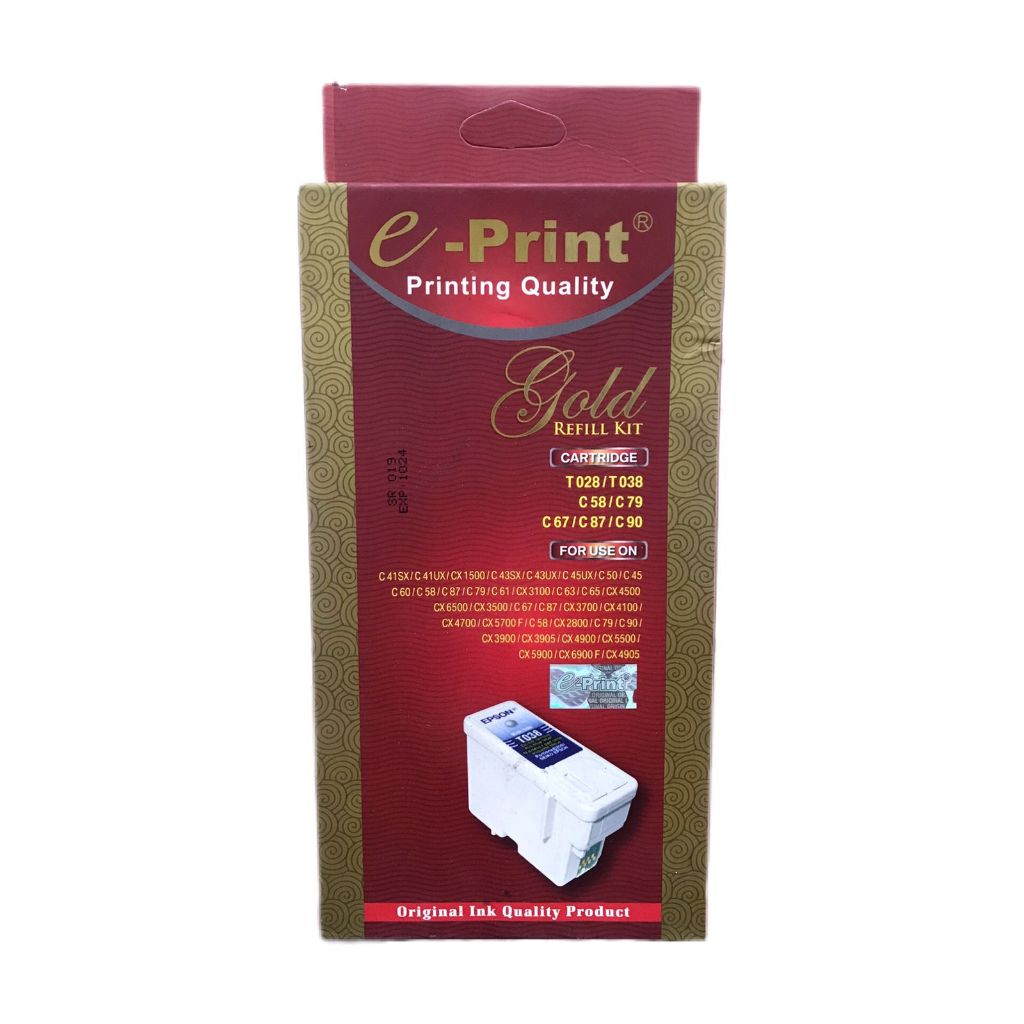 E-PRINT - Tinta Refill Kit Gold Printer Epson Suntikan Black - Colour - Pcs (2)