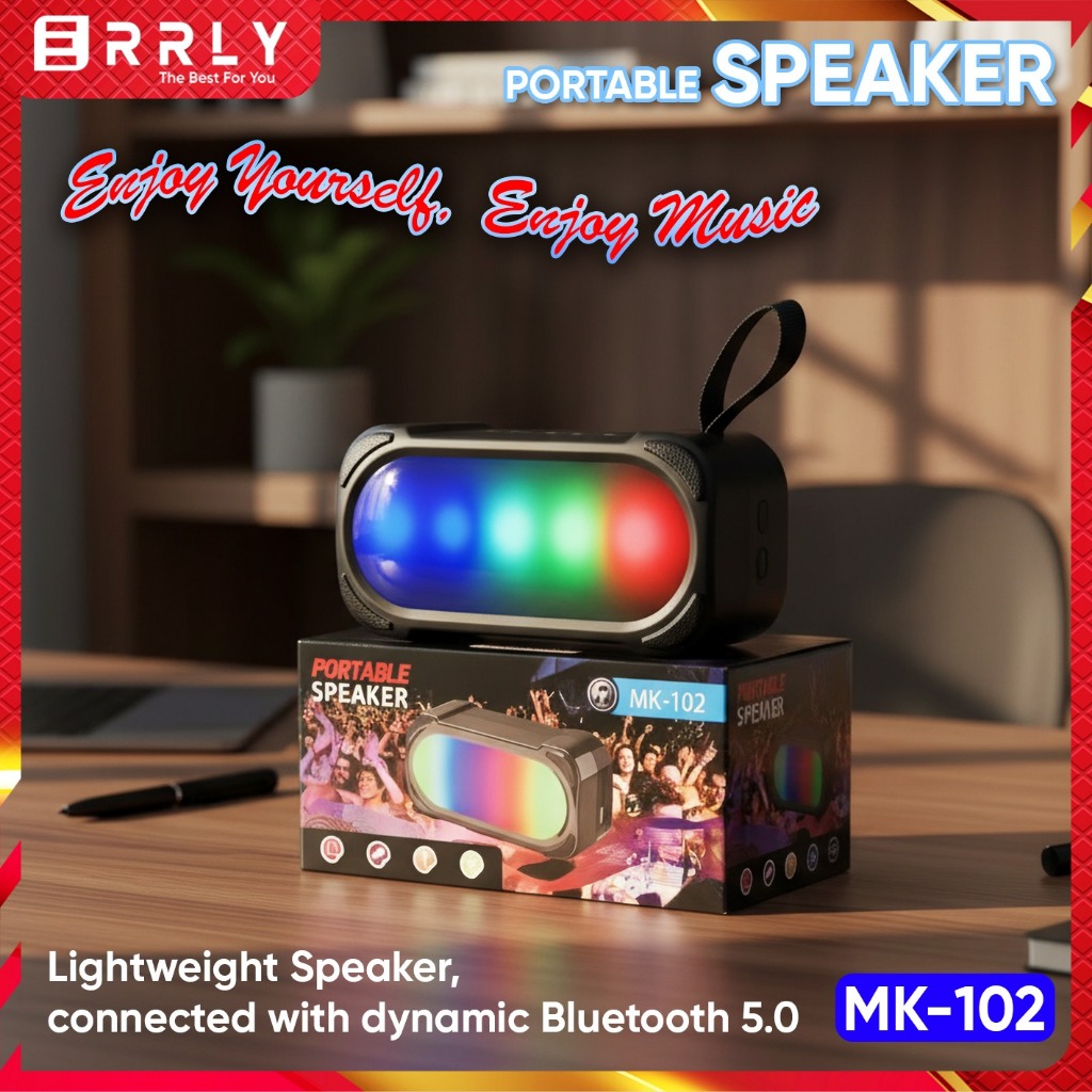 Jual SPEKER MK102 Speaker Bluetooth LED RGB Lighting Speakers Portable ...
