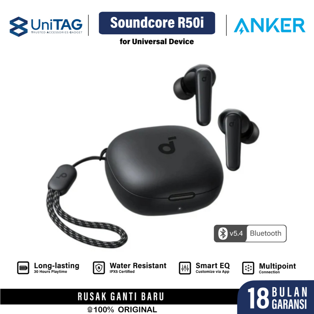 ANKER Soundcore R50i NC TWS Earphone Bluetooth Noise Cancellation Earbuds  for Gaming Anti Latency Water Resistant