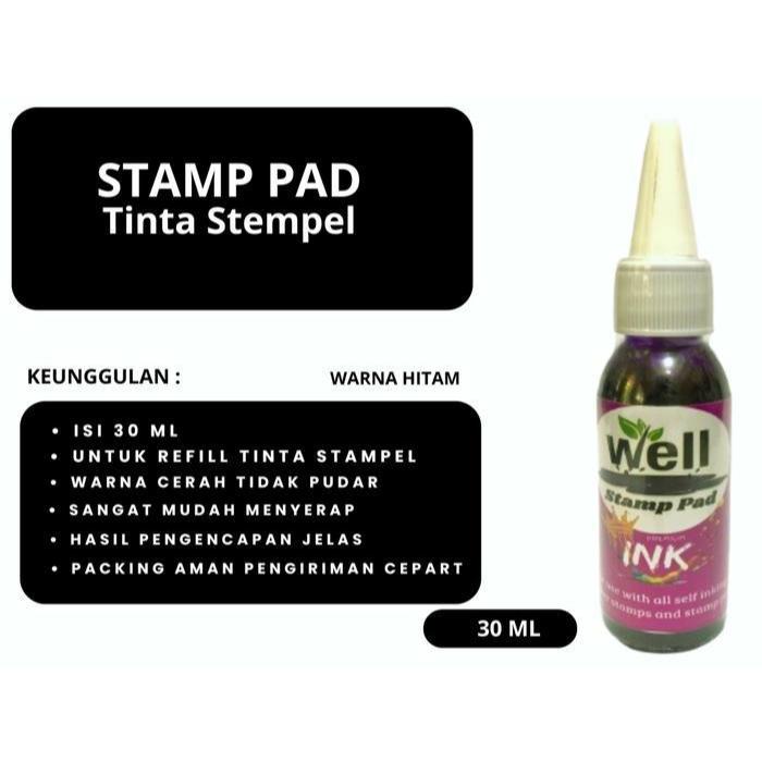 Jual Tinta Stampel INK Well Stamp Pad Ink Refill Isi Ulang Bak Tinta ...