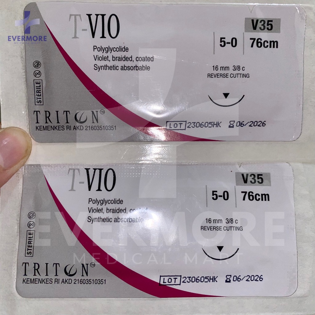 Jual Benang Jahit Medis T-VIO 5/0 | V35 | Polyglicolide Violet ...