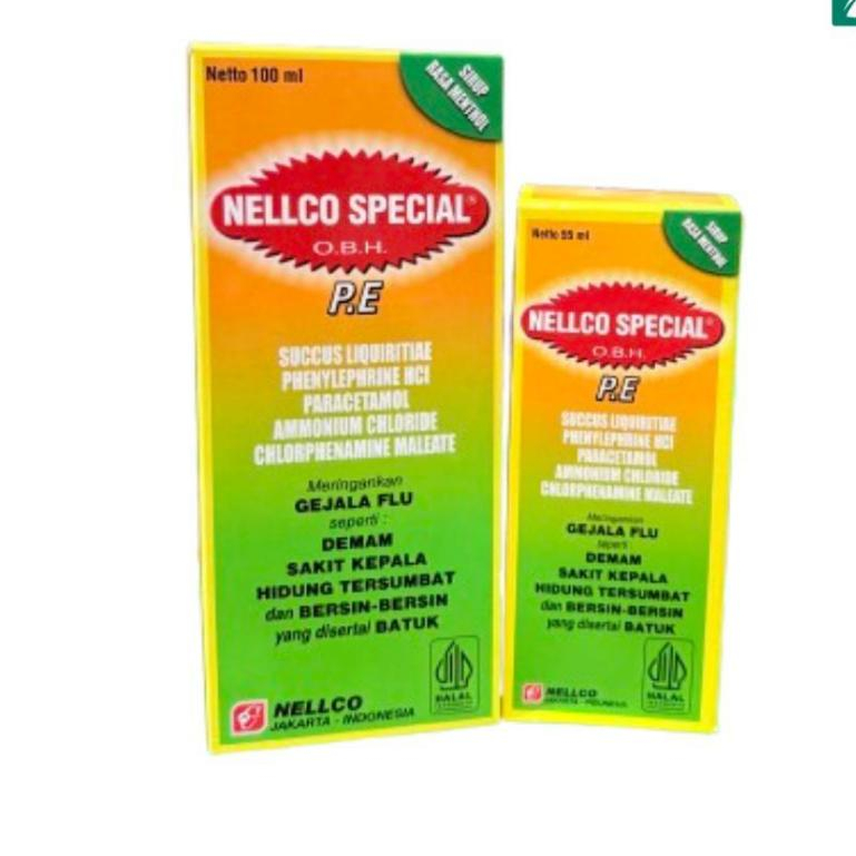 Jual Nellco Special Obh PE Syrup Rasa Menthol warna hijau 55ML/100ML ...