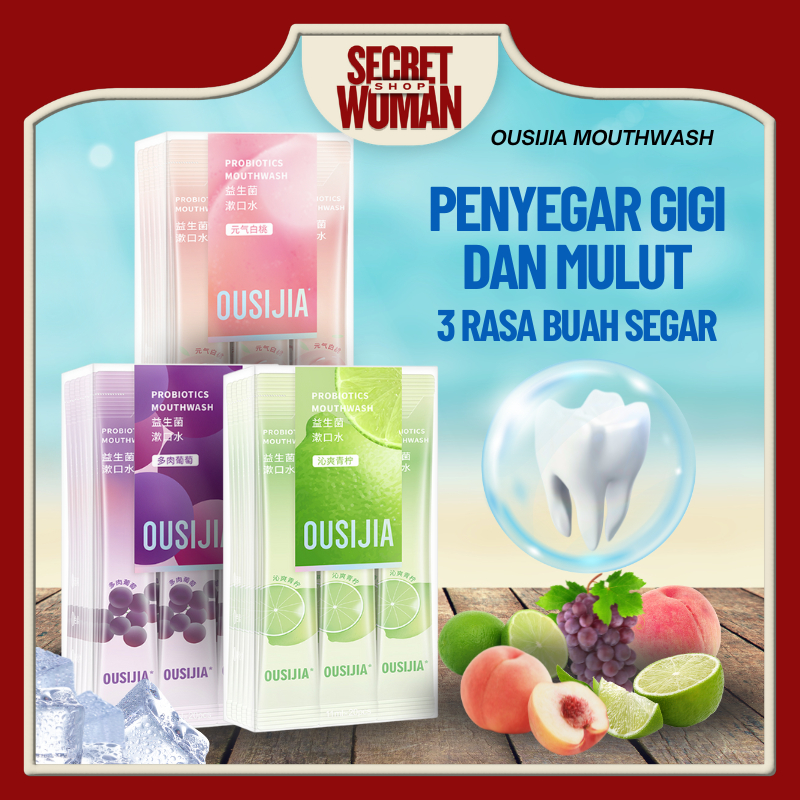 Jual Obat Kumur Probiotik Ousijia | Probiotic Mouthwash Sachet 20pcs ...