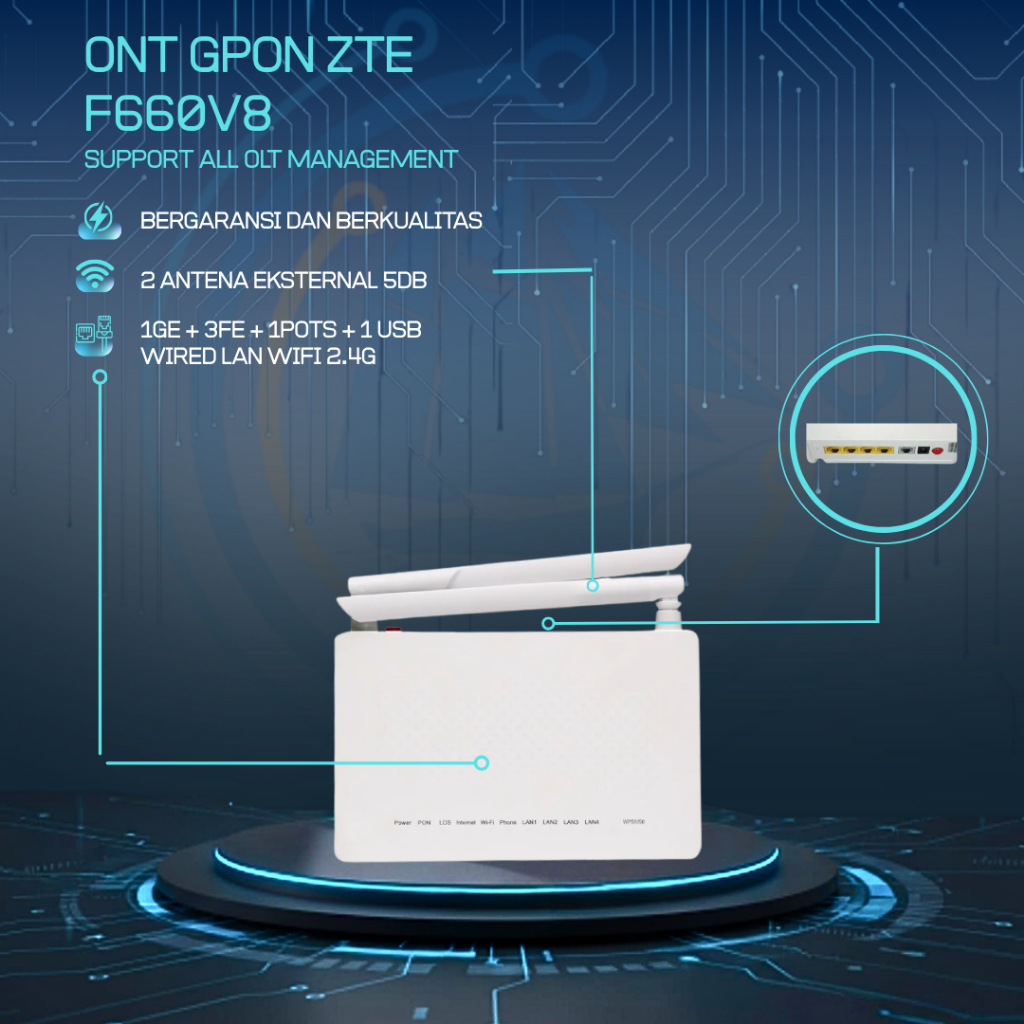 Jual NEW ZTE F660 V8 ONT GPON SUPPORT OMCI | Shopee Indonesia