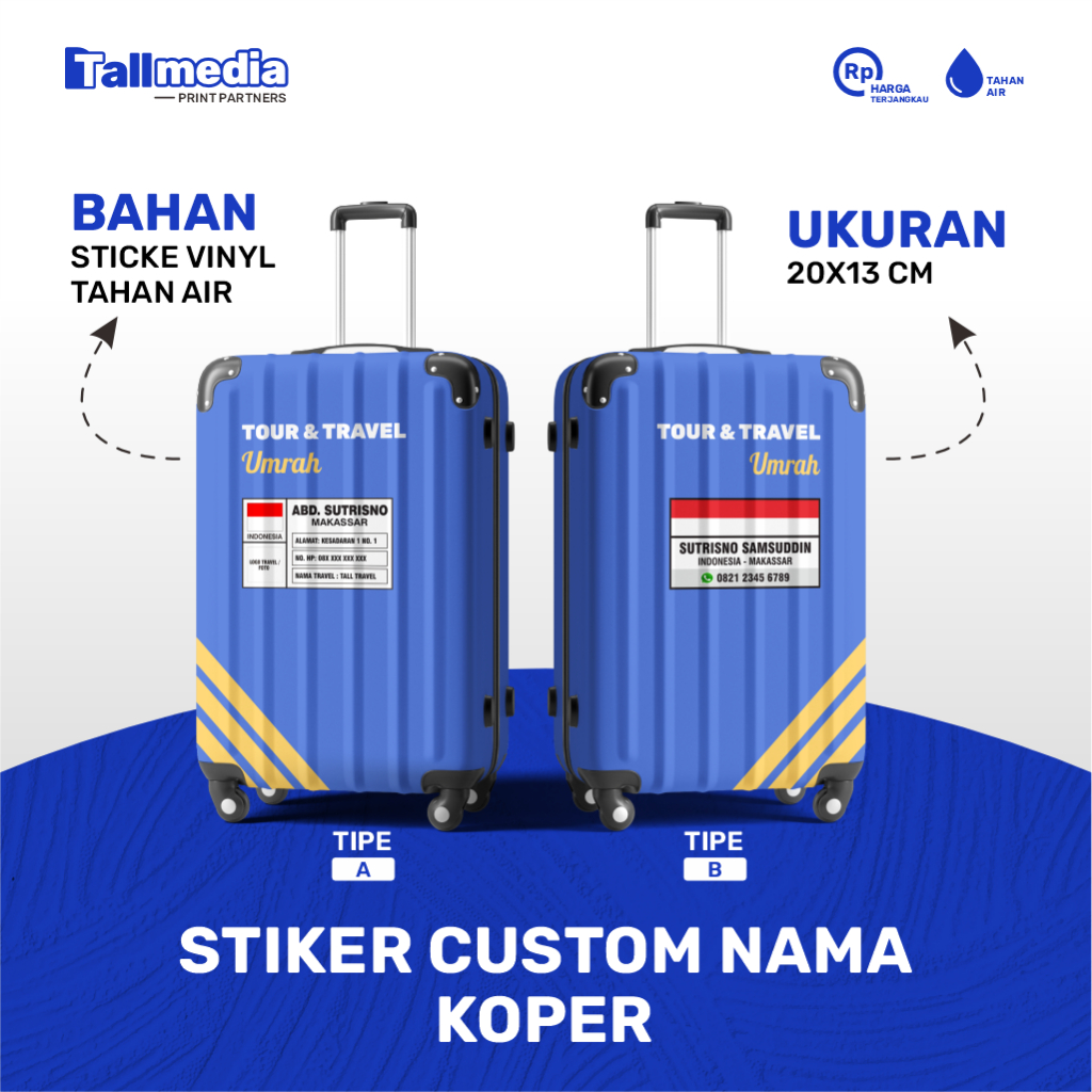 Jual Stiker Nama Koper Custom | Label Nama Koper Umroh & Haji & Travel ...