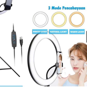 Ring Light 26cm Tanpa Tripod Lampu Makeup Lampu Selfie Lampu Vlog