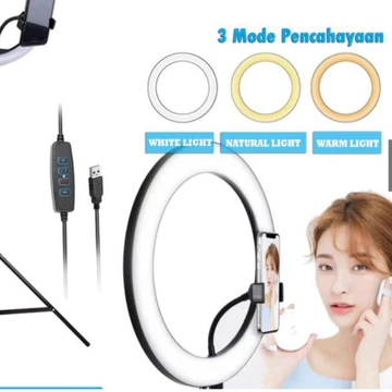 Ring Light 26cm Tanpa Tripod Lampu Makeup Lampu Selfie Lampu Vlog