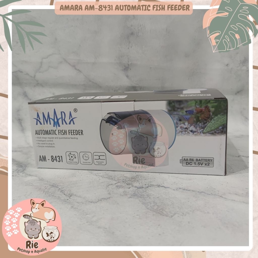 Jual Amara AM-8431 Automatic Fish Feeder Dispenser Makanan Ikan AM 8431 ...