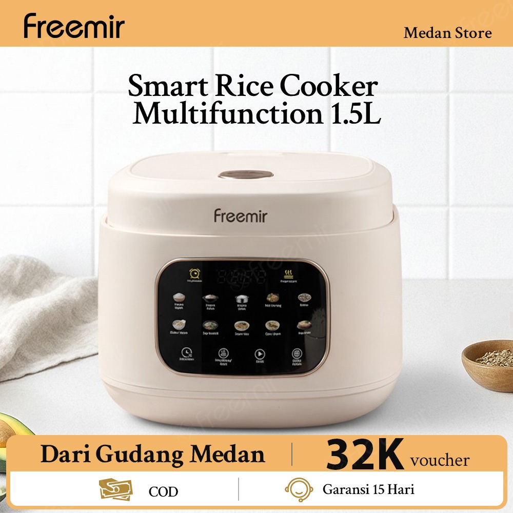 Jual [voucher ]freemir Rice Cooker Smart Touch Screen 1.5L Beige Rendah ...
