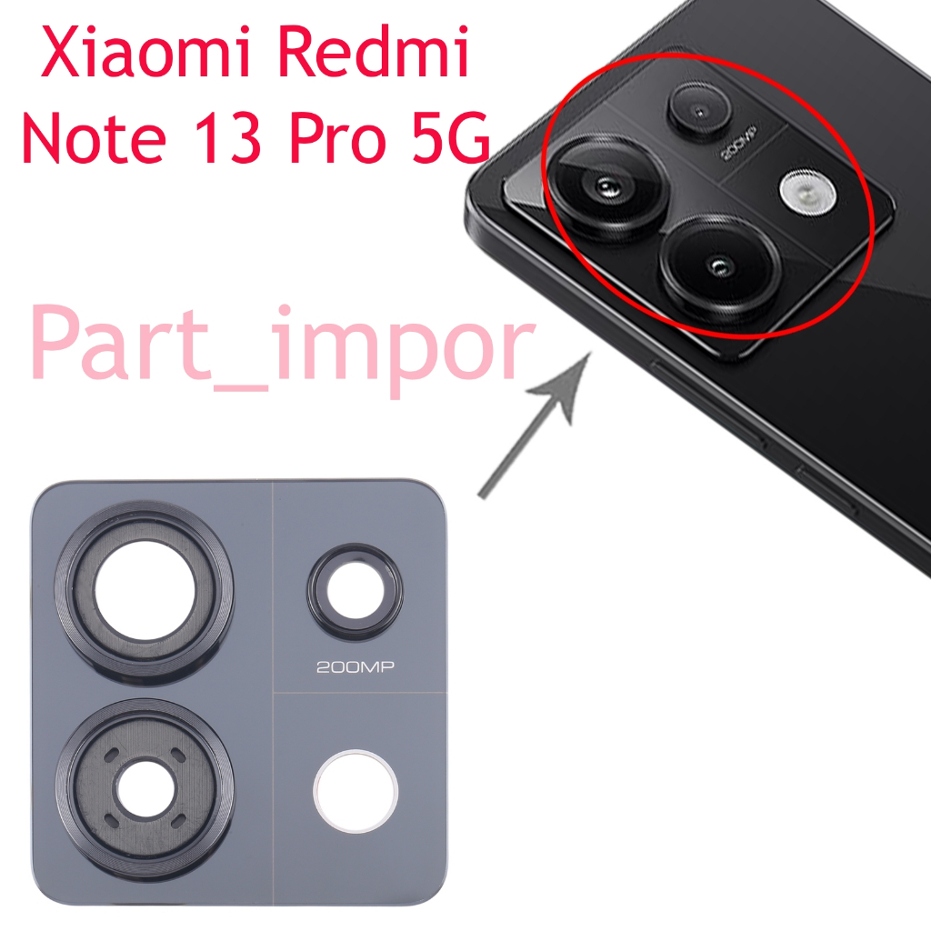 Jual Lensa Kaca Kamera plus Frame Xiaomi Redmi Note 13 Pro 5G | Shopee ...
